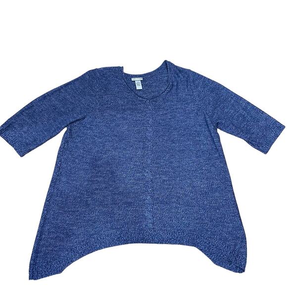 Catherines Sweaters - Catherines Sweater Blue Mid Cable Knit Light Flowy 3/4 Sweater Size 2X